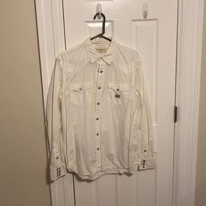 Men’s L White Button Down